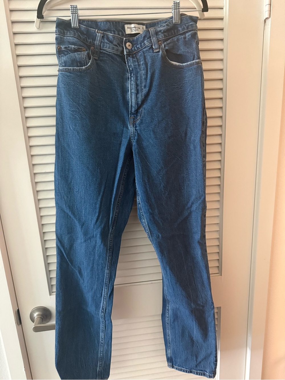 Abercrombie & Fitch Women Slim Straight Blue Denim Jeans